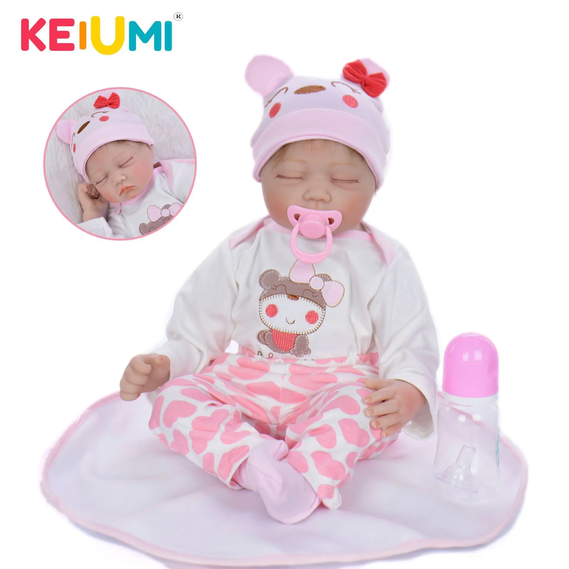  Keiumi Reborn Baby Doll Reborn Baby Doll22-Inch Cloth Body Model Infant