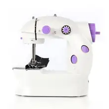 Мини-электрическая швейная машина с светильник, двойная скорость, ручная швейная машина, набор для шитья, аксессуары, машина 110-220 В, Лапка
