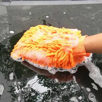 

2019 New Mini Soft Microfiber Single Sided Coral Velvet Gloves Car Wash Gloves Automobile Supplies 22*15cm Car Wash Glove