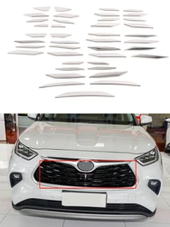 Autocollant décoratif pour Toyota Highlander 2020 2021 2022, couverture de garniture de pare choc avant, accessoires d'intérieur en ABS chromé 
