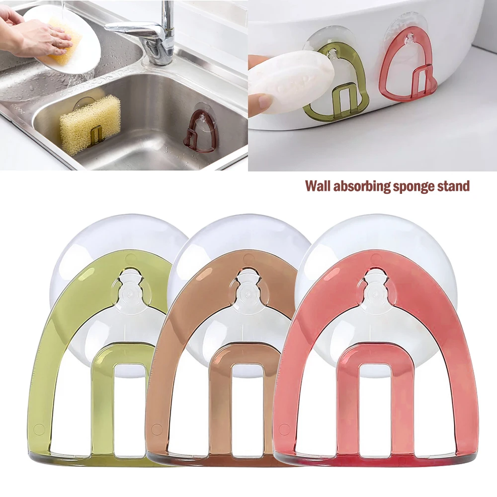 

Kitchen Suction Cup Sink Drain Rack Sponge Storage Holder Kitchen Sink Soap Rack Drainer Rack Bathroom Accessories Organizer