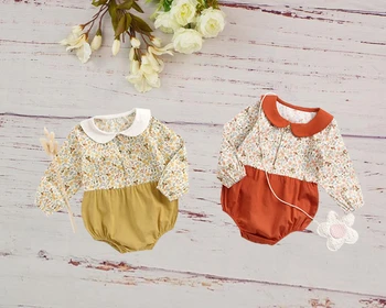 

Long Sleeve Baby Outfit Clothes Jumpsuit Autumn Winter Newborn Baby Romper Floral Spring Cotton Infant Toddler Climbing Garment