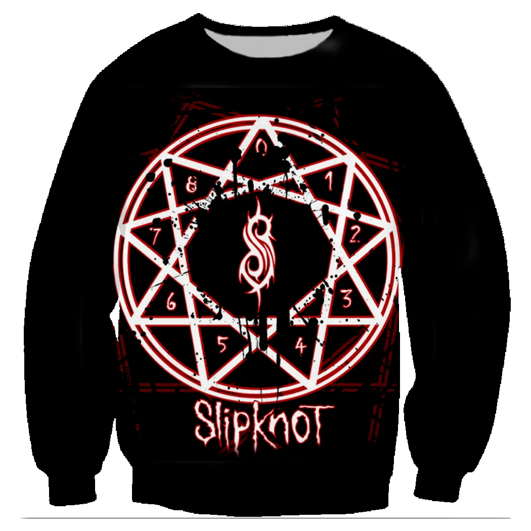 Slipknot рок толстовки 3D печатных унисекс пуловер толстовки с длинным рукавом Crewneck уличная Толстовка Sudaderas Hombre 5XL