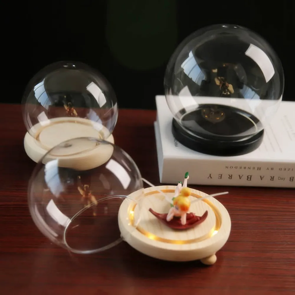 DIY пустой стеклянный Снежный шар светодиодный светодиодной подсветкой рекламная