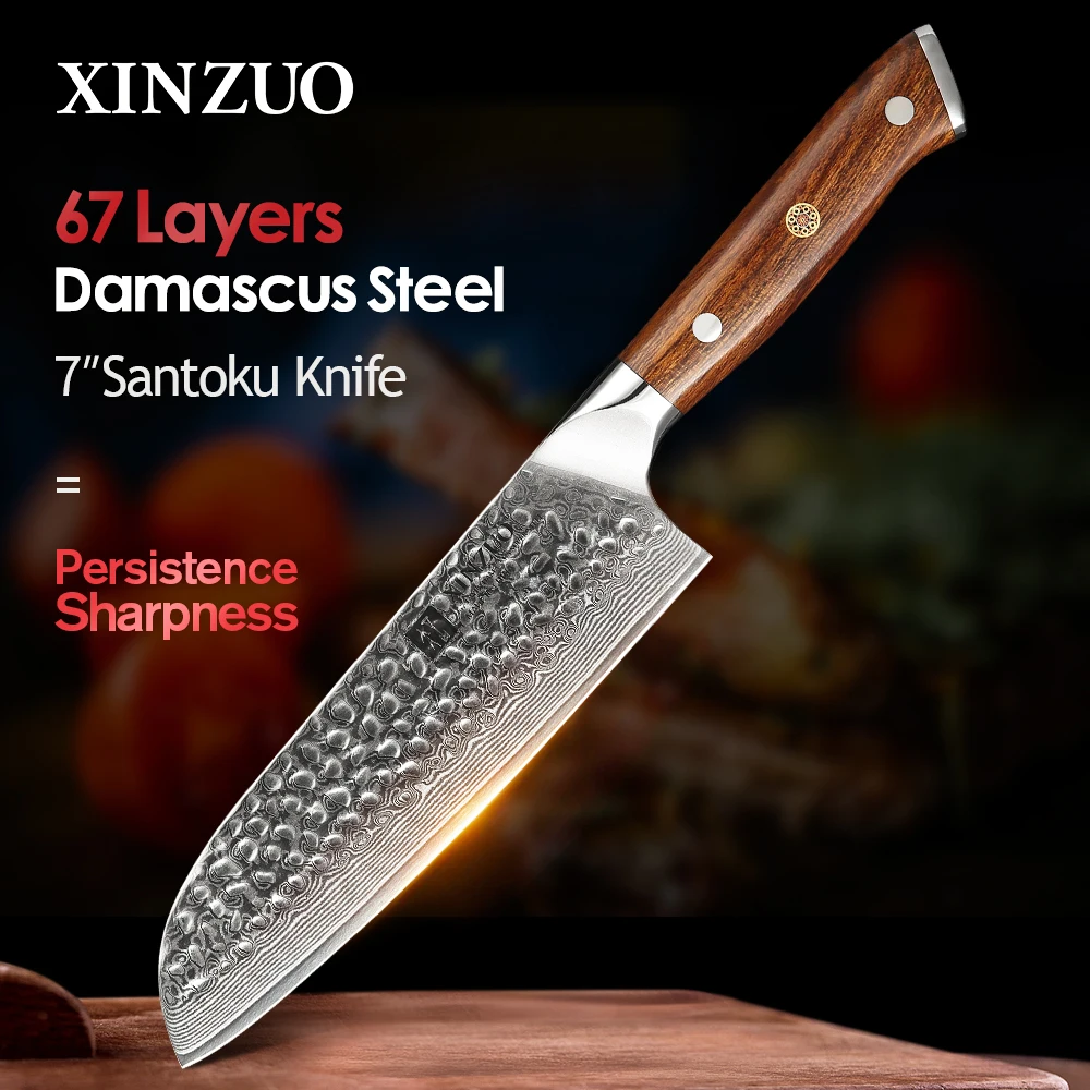XINZUO 7 &quotяпонский нож шеф повара высокое качество VG10 Дамасская нержавеющая сталь