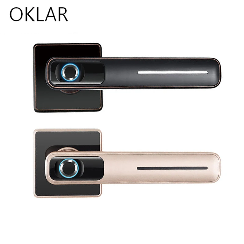 

OKLAR Electric Door Lock Biometric Fingerprint Smart Lock Zinc alloy Keyless Security Lock for Home office Indoor safe Door Lock