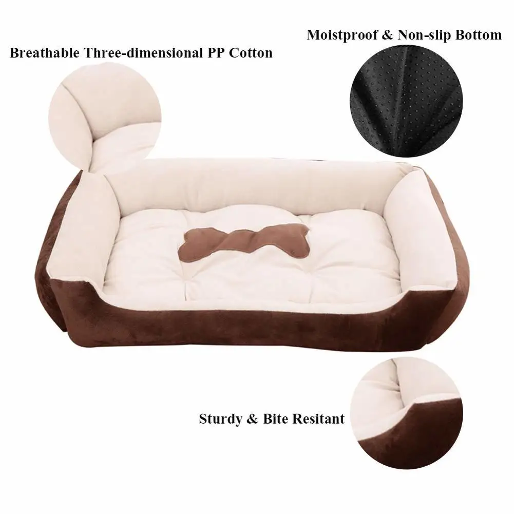 Pet Bed Soft Warm Dog House For Small Medium Large Dogs Washable Nest Sofa For Cat Puppy Cotton Kennel Mat Pet Beds House