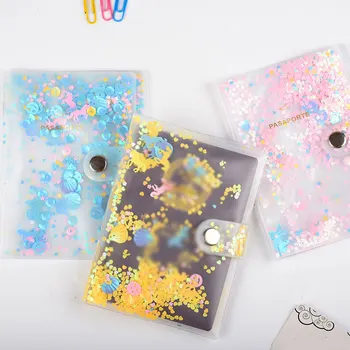 

2020 Fashion Sequin Passport Cover Travel Accessories ID Bank Credit Card Bag Passport Business Holder Men Women PVC Wallet Case