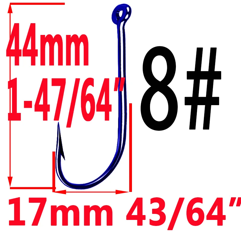 Simpleyi 50pcs/lot Blue Fishing Hooks Fishing Tackle Durable Fishhooks Carp Barbed Hook Ocean River Lake Size8-20 Bait Lure Simpleyi 50pcs/lot Blue Fishing Hooks Fishing Tackle Durable Fishhooks Carp Barbed Hook Ocean River Lake Size8-20 Bait Lure