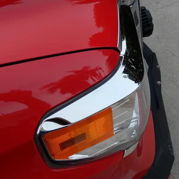

6pcs Stainless Steel Front Eyebrow Headlights Cover Headlight trims for Toyota Tundra 2014 2015 2016 2017 2018 2019 year