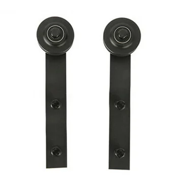 

2 Pack Sliding Barn Door Hardware Kits Wheel Shape Antique Country Track Roller