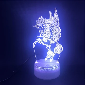 

Bluetooth Base Flying Horses and Unicorn for Infant LED Night Light Lamp for Bedside for Birthday Atmosphere 7 Color with Remote