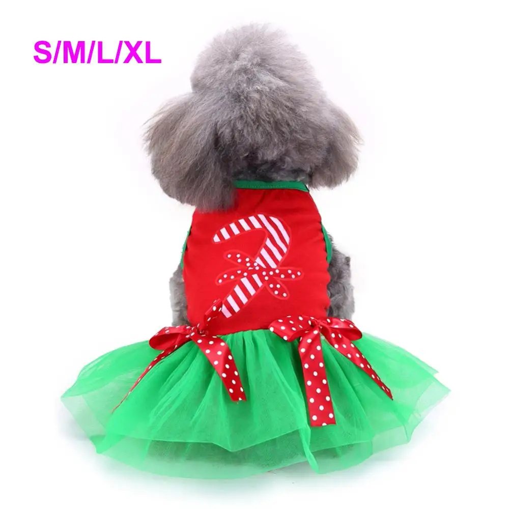 Christmas Pet Clothing Dog Puppy Dresses Sweety Princess Dress Skirt