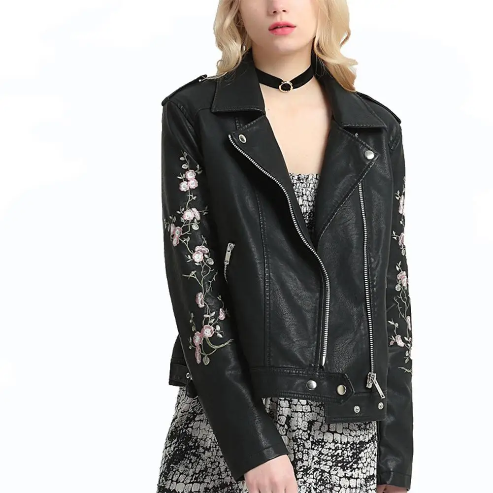 Новинка, Yfashion, женские куртки, кожаные куртки с отворотом, новые свободные Куртки из искусственной кожи, женские классические байкерские куртки