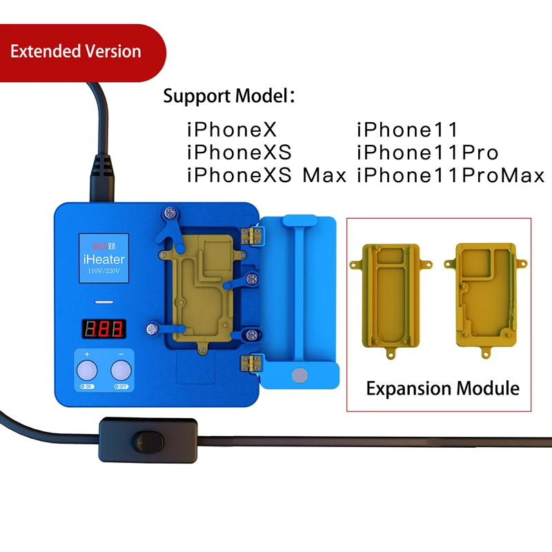 AIXUN iHeater для IPHONE 11 11-Pro X XS XSMAX системная плата Расслоенный нагревательный стол Точная быстрая разборка платформы - Цвет: Extended Version