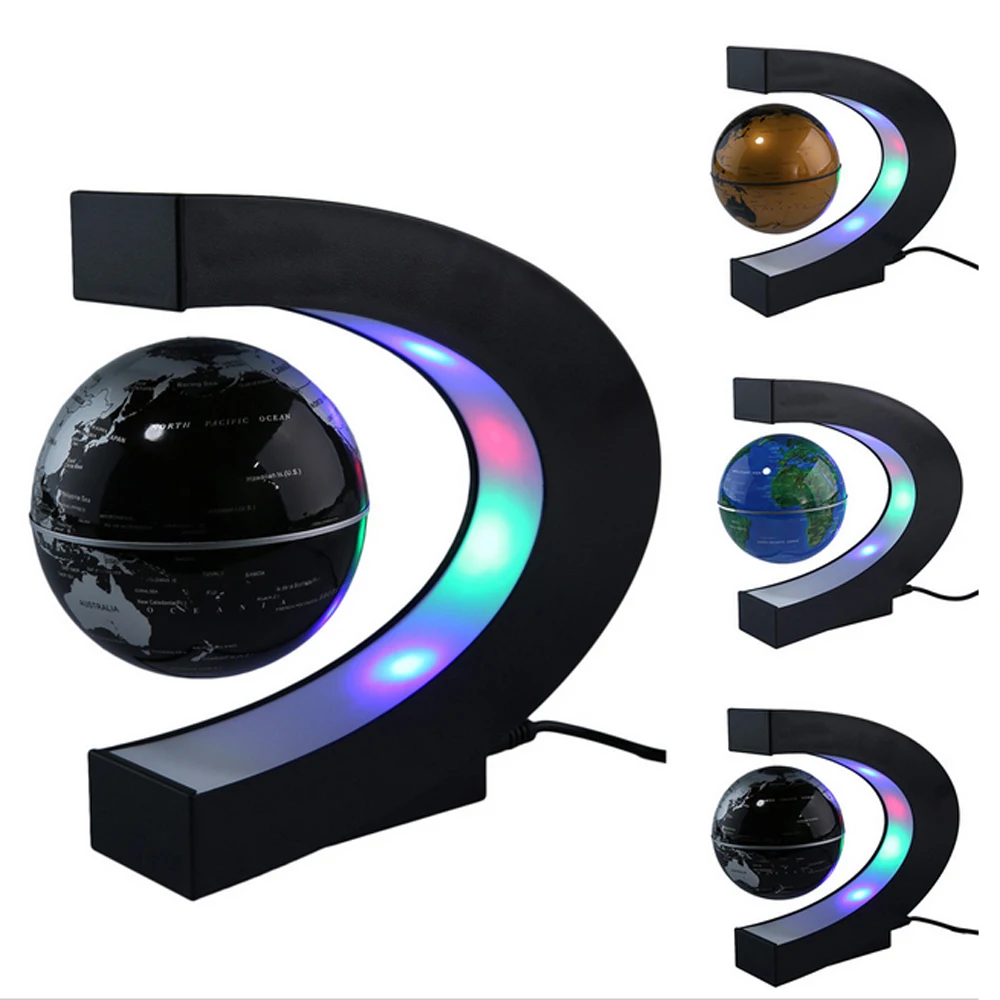 US-EU-UK-Electronic-Floating-Tellurion-C-Shape-Magnetic-Levitation-Floating-Globe-World-Map-With-LED (2)