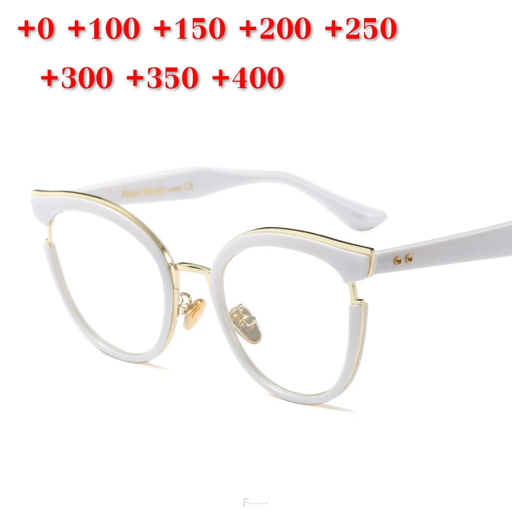 Blue Light Blocking Reading Glasses Men Farsighted Vintage Progressive Multifocal Glasses Women Fashion Cat Eyewear Diopter NX