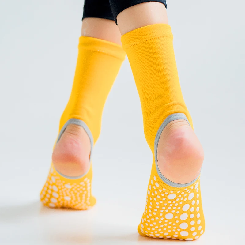 Hot Two Toe Yoga Socks Silicone Non Slip Quick-Dry Pilates Sock Foot Heel Cotton Ventilation Ballet Dance Sock for Women Fitnes