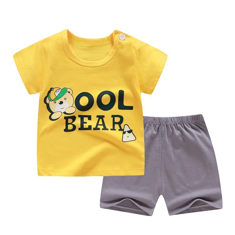 2 шт., детские летние футболки и штаны для мальчиков
