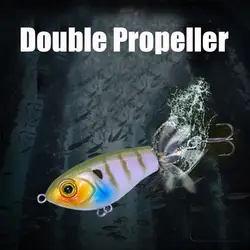Whopper Popper Fishing Lure For Carp Topwater Floating Double Propeller Blade Soft Rotating Tail Hard Bait Bass Swimbait 9g 16g