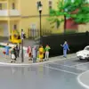 30pcs/60pcs HO Scale Seated Standing People 1:87 Figures Passenger Model Building Kit P8721 4