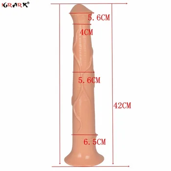 42cm Realistic Long Animal Horse Dildos For Women Lesbian Anal Big Huge Suction Cup Dildo Strap on Penis Adults Erotic Sex Toys 2