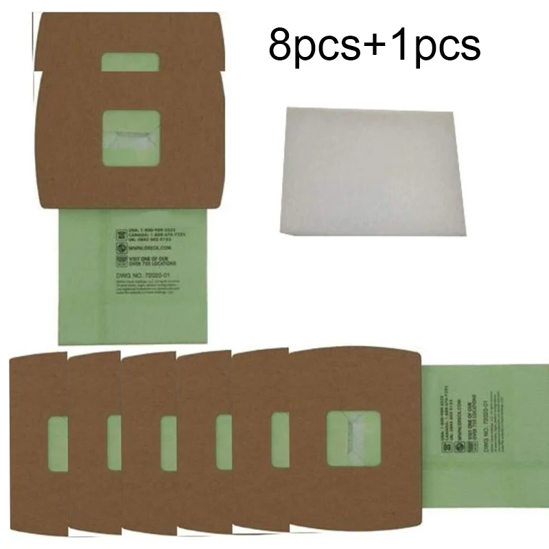 For Oreck Super-Deluxe Compact PKBB12DW Vacuum Cleaner Dust Bags+Motor Filter