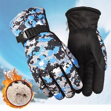 Luvas de esqui de inverno para homens mulher esportes ao ar livre ciclismo luvas de trabalho quente lã térmica luvas de proteção de inverno