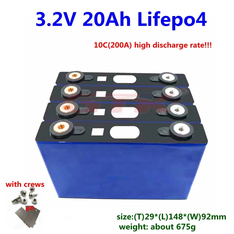 10C разряд! Батарея GTK 3 2 V 20Ah Lifepo4 литий ионные элементы для 12v 24v 48V ebike инвертор