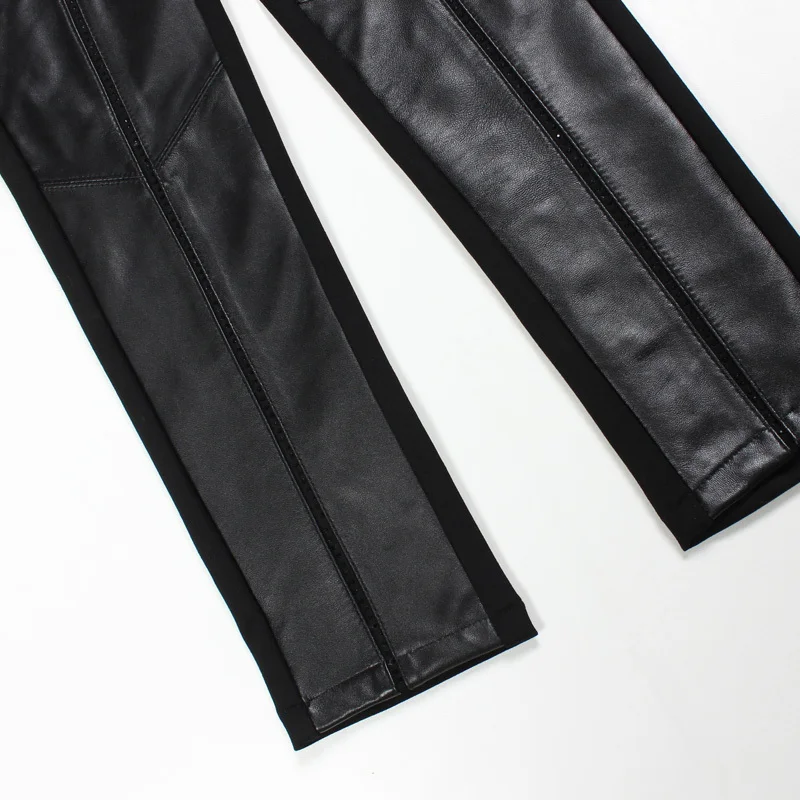 2020 Nieuwe Aankomst Vrouwen Vrouwelijke Schapenhuid Slim Broek Zwart Elastische Hoge Taille Casual Broek Streetwear Koreaanse Stijl 2020 Nieuwe Aankomst Vrouwen Vrouwelijke Schapenhuid Slim Broek Zwart Elastische Hoge Taille Casual Broek Streetwear Koreaanse Stijl