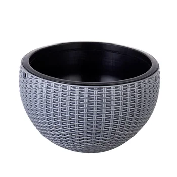 

Round Planter Large Capacity Self Watering Netting Drain Garden PP Balcony Flowerpot Decoration Patio Woven Chain Hanging Home