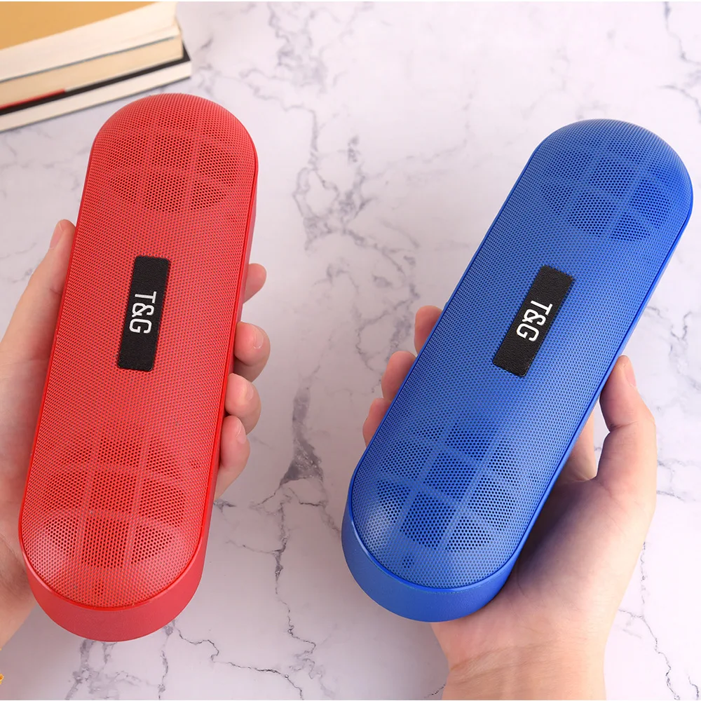 LED Pill Mini Bluetooth Speaker Portable Wireless Speaker FM Radio Sound System 3D Stereo Music Surround Support TF AUX USB