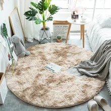 Motley пушистый круглый коврик ковры для гостиной искусственный мех ковер для детской комнаты длинные плюшевые ковры для спальни мохнатый ковер современный коврик