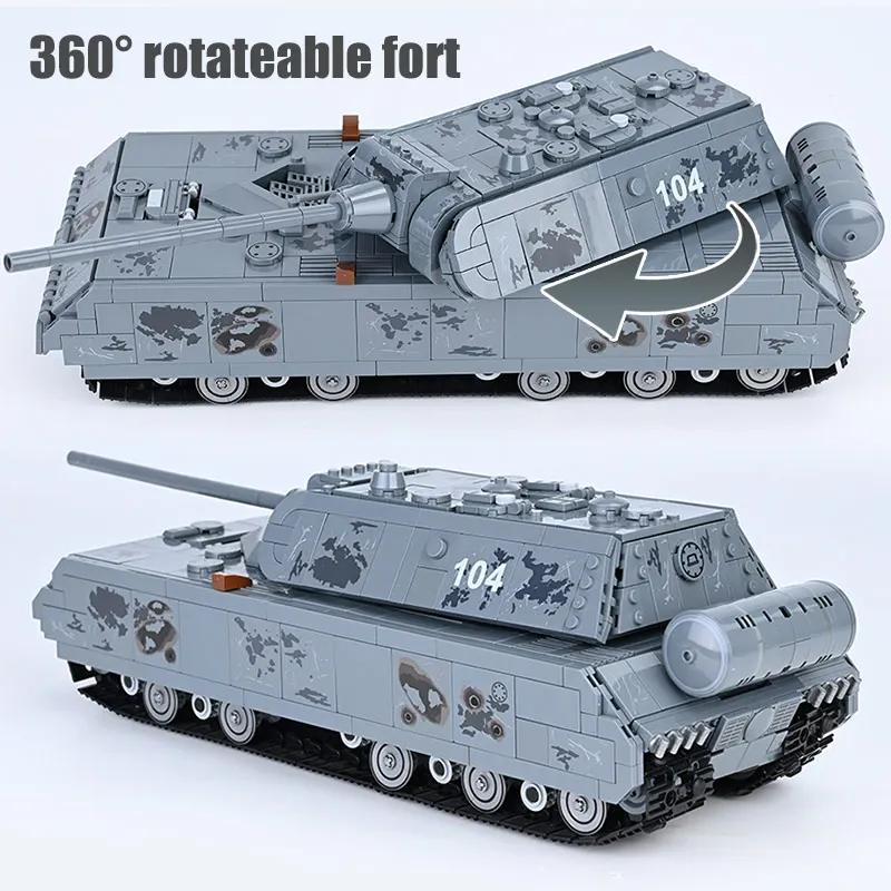 Char Militaire Jeu De Construction 2127 Pièces Modèle De Char WW2 Militaire  Tank Maus Blocs De Construction Compatible avec Lego - Cdiscount Jeux -  Jouets