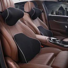 1 комплект 2 шт. опоры сидений автомобиля задний Поясничный Подушка и подголовник подушка для шеи Подушка с эффектом памяти драйвер для нижней части спины Ортопедическая подушка