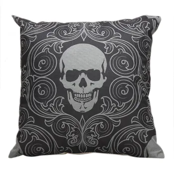 

Halloween Skull Pillow Case Sofa Waist Throw Cushion Cover Home Decor skull Halloween Cushions Cover Home Polyester Pillowcase#