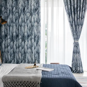

Modern Minimalist Double-Sided Matte Shade Printed Curtains for Living Dining Room Bedroom.