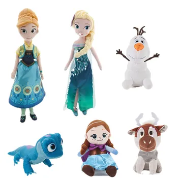 

Disney Frozen 2 Anna Elsa Plush Toy Stuffed Doll New Fire Lizard Fever Fire Elves Snowman Olaf Princess Plush Doll For Kid Chil