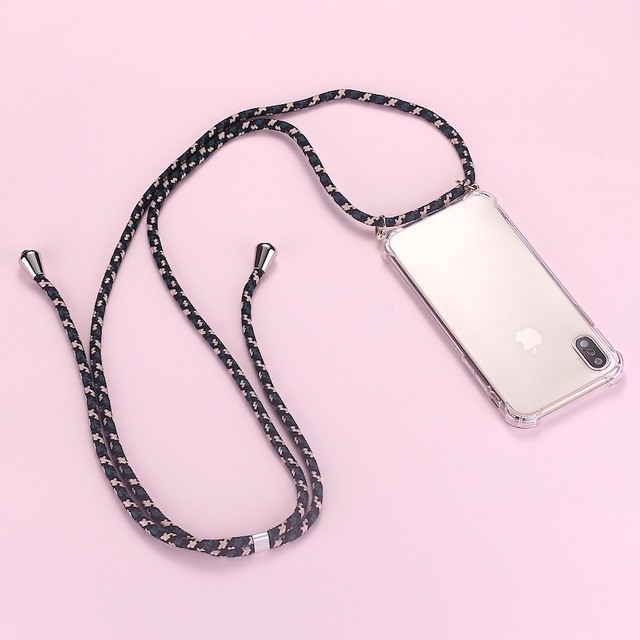 Cord Chain Phone Tape Necklace Lanyard Mobile  Case for Carry to Hang For SAMSUNG S8 S9 S10 Note9  A50 A70 A7 A8 A9