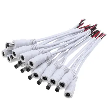 

10pcs 5.5x2.1 DC M/F Plug Cable Connector for LED Strip Light Ceiling Light