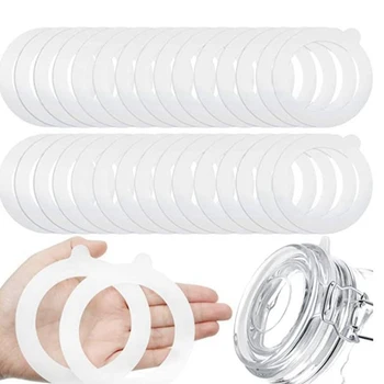 

NEW-30 Pieces Silicone Jar Gaskets Replacement Silicone Jar Seals Airtight Silicone Gasket Sealing Rings Leak Proof