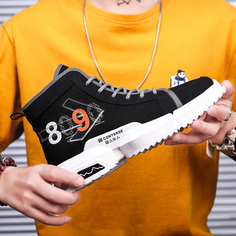

Fashion Cool 8090 Men Casual Shoes Korean Version Man Walking Footwear Breathable Sneakers for Men High Top Zapatillas Hombre