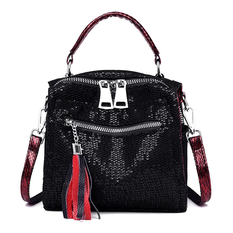 Glorria сумки женские кожаные рюкзаки женский винтажный рюкзак для девочек школьная сумка дорожная сумка женская сумка - Цвет: Black4