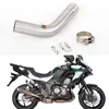 For Kawasaki Versys 1000 exhaust KLZ1000 muffler 2019-2020 Middle Link Tube Motorcycle Escape Exhaust Pipe Modified