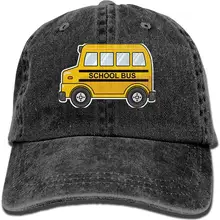 Бейсбольная Кепка унисекс для школьного автобуса, хлопковая джинсовая Регулируемая охотничья Кепка для мужчин или женщин