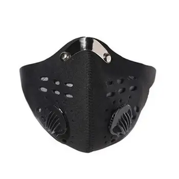 

Anti-fog pm2.5 Breathable Cycling Face Mask Sport Training Anti-Pollution Running Mask With Activated Carbon Filter black