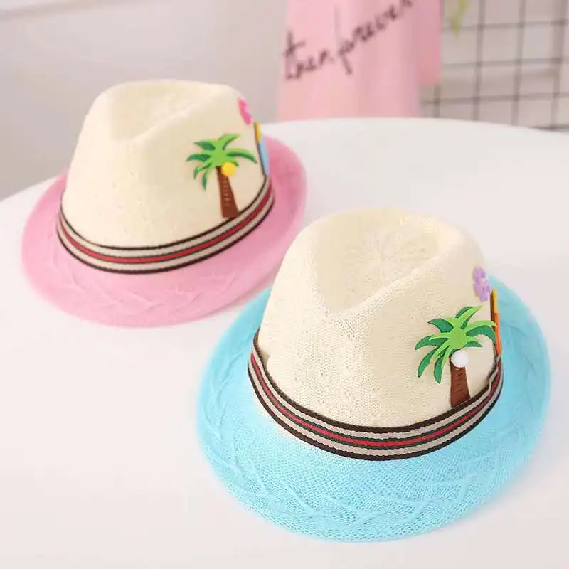 

CHILDREN'S Hat Summer Thin Section Sun Hat Girls Topee BOY'S Bucket Hat Straw Hat Korean-style Straw Hat Fashion Summer