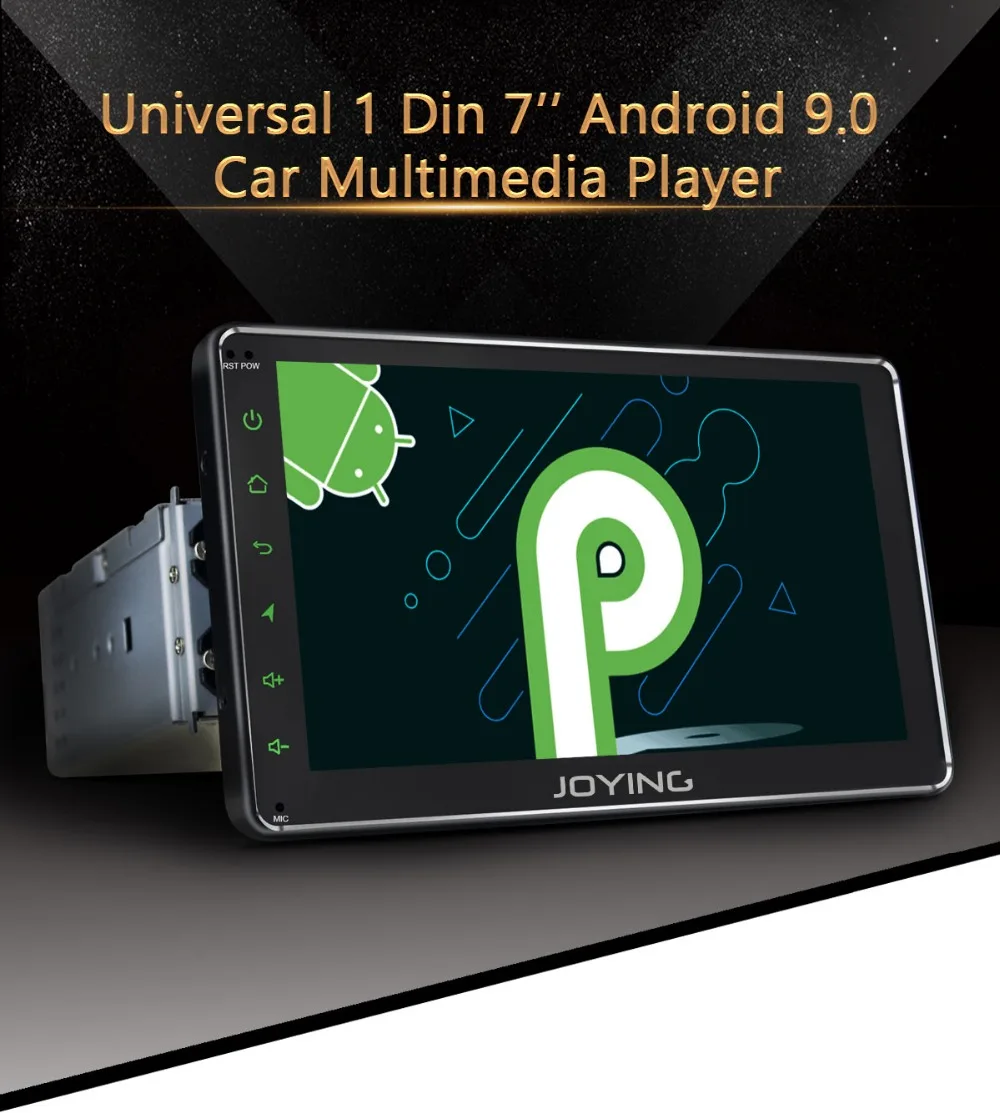 Discount JOYING one din 7" universal 2GB car radio playe Android 9.0 DSP GPS support video output/Mirror link/Split Screen head unit 9