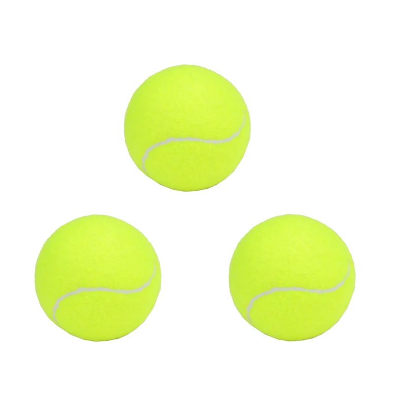 3 PCS High Quality Elasticity Tennis Ball for Training Sport Rubber