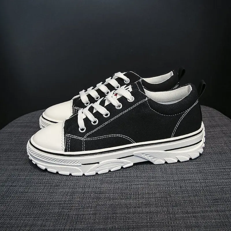 

Fashion shoes women vulcanize shoes white black sneakers women Classic casual canvas shoes female lace-up flat trainers U12-07